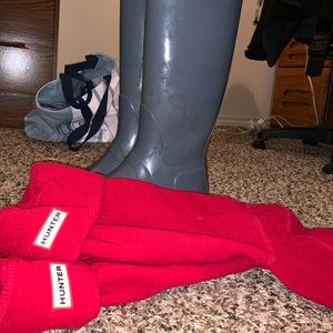 Hunter socks and boots